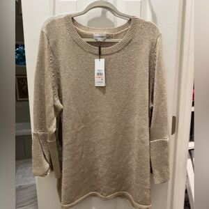 Sparkling gold Calvin Klein tunic sweater